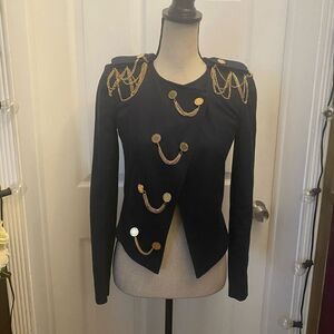 Camilla and Marc navy blue with gold chain blazer, size 2